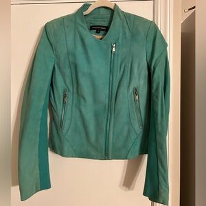 Andrew Marc suede teal jacket medium M